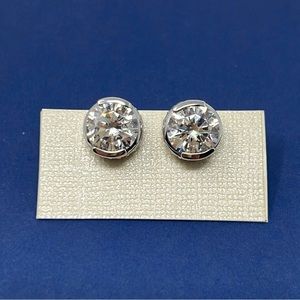 CZ Round Stud Earrings